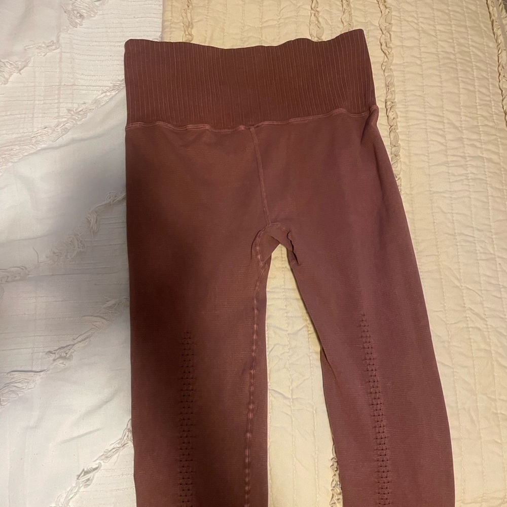 Brown free people good karma leggings